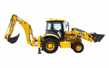 What is the reason for the low hydraulic pressure of the excavator when both ends are busy?